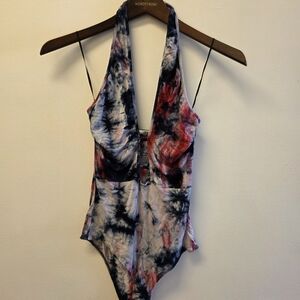Tie-Dye Halter Bodysuit